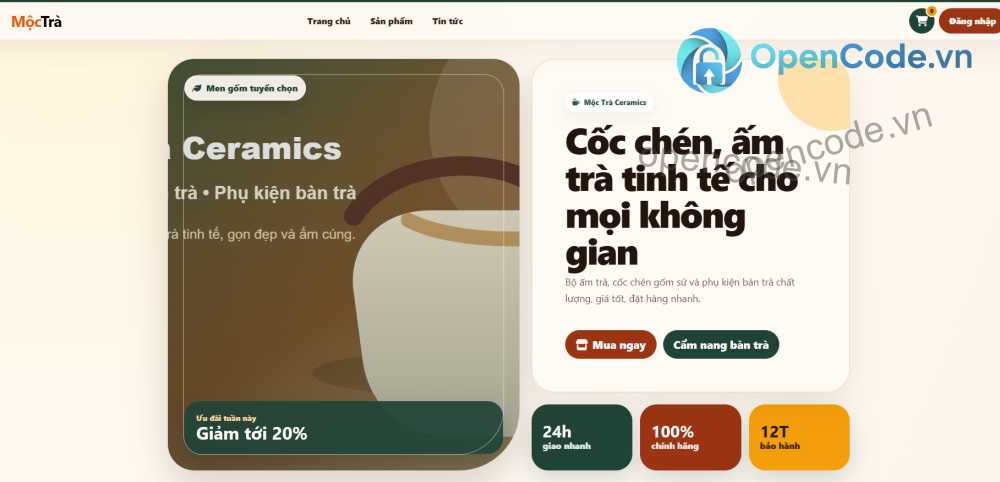 Website bán dụng cụ uống trà