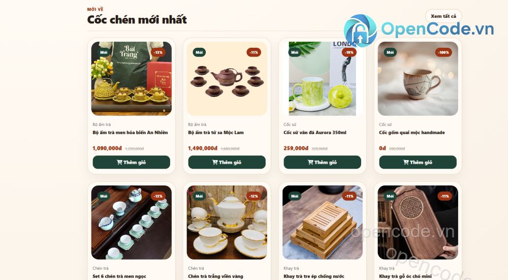 Website bán dụng cụ uống trà