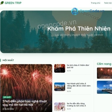 Website blog tin tức du lịch chuẩn SEO