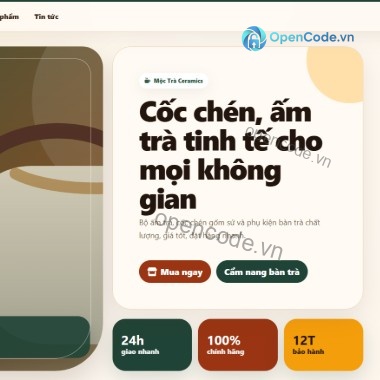 Website bán dụng cụ uống trà